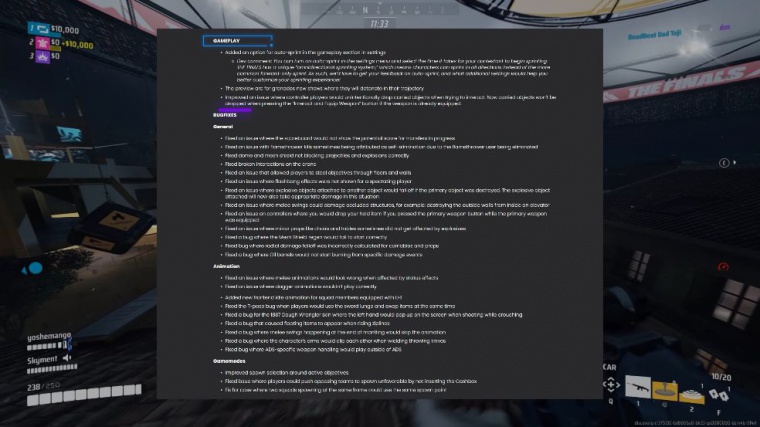 Bug fixes